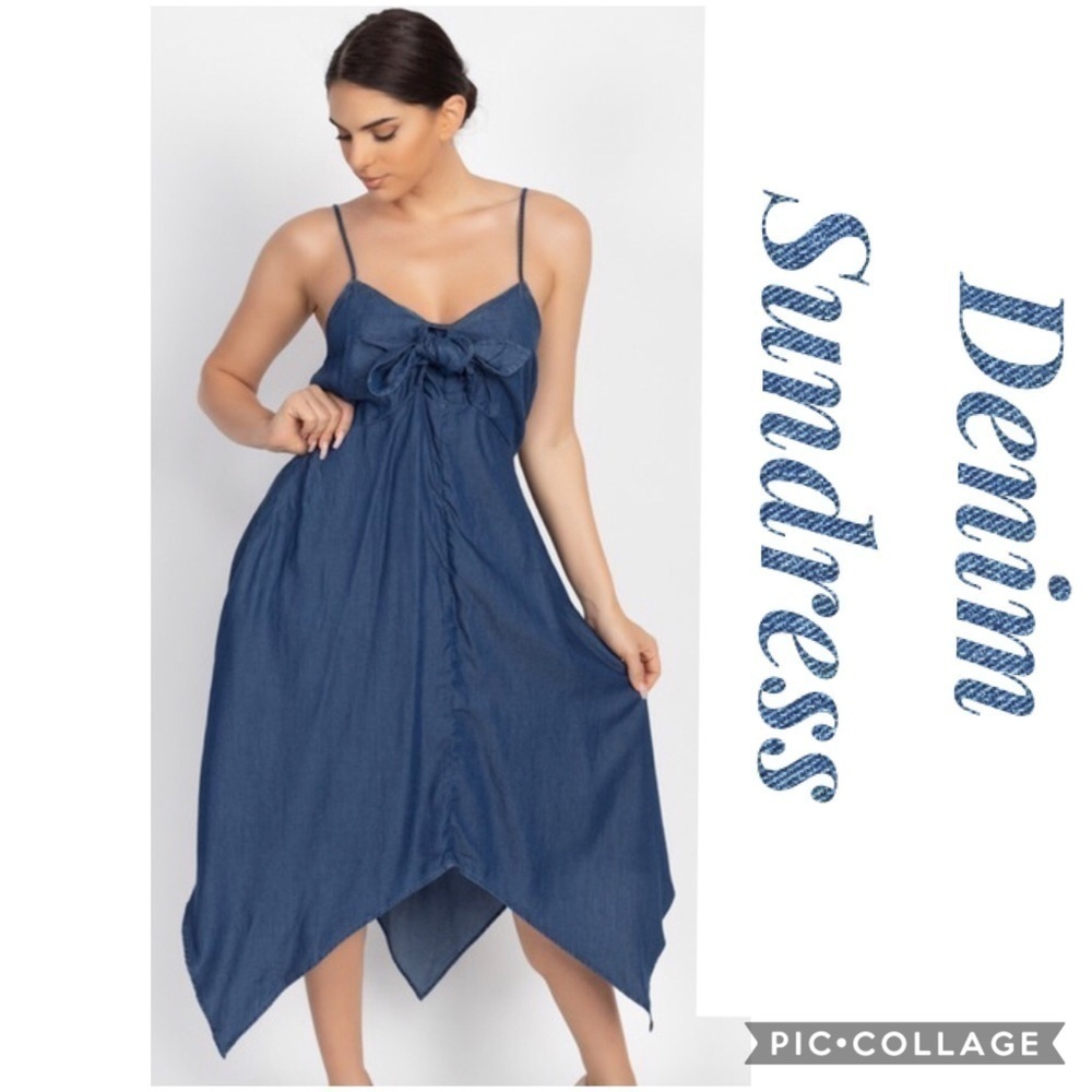 Cute Mini Denim Sundress